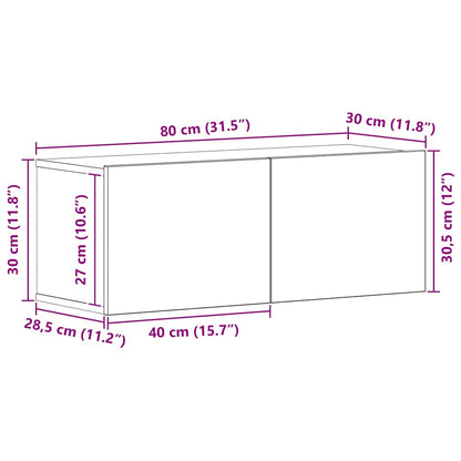 Conjunto De Mueble De Tv 7 Pcs Madera De Ingeniería