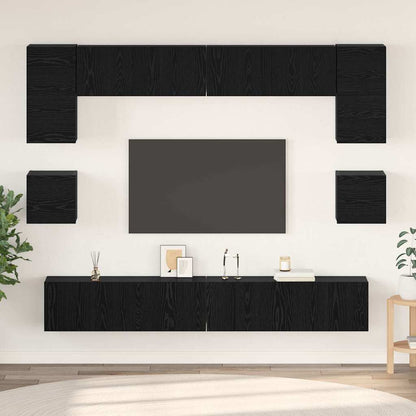 Conjunto De Mueble De Tv 8 Pcs Roble Artesanal