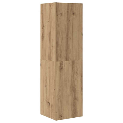 Conjunto De Mueble De Tv Con Cajón 4 Pcs Roble Artesanal