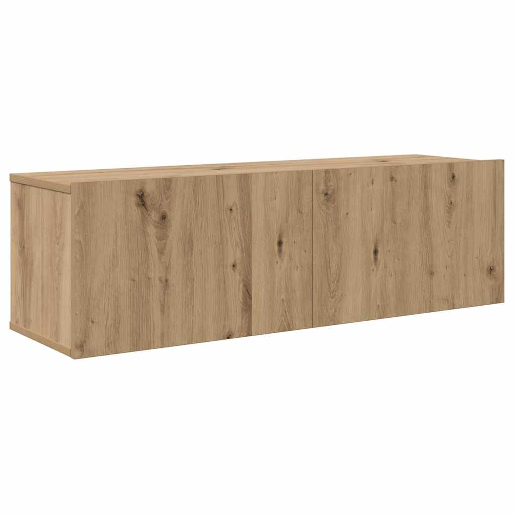 Conjunto De Mueble De Tv Con Cajón 4 Pcs Roble Artesanal
