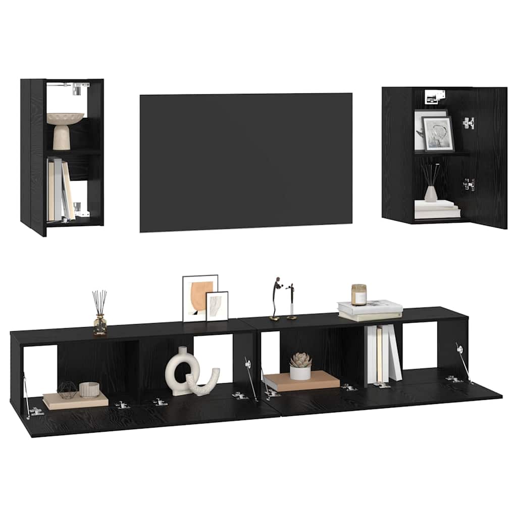 Mueble De Tv De Pared 3 Pcs 100 X 30 X 30 Cm