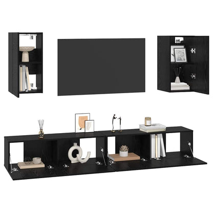 Mueble De Tv De Pared 3 Pcs 100 X 30 X 30 Cm