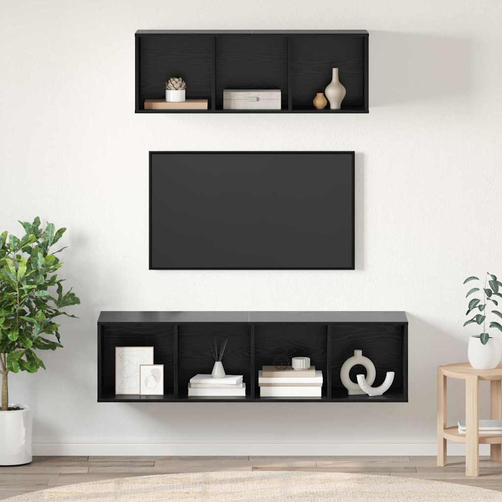 Conjunto De Mueble De Tv 2 Pcs Madera Contrachapada