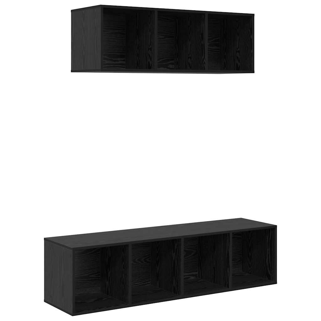 Conjunto De Mueble De Tv 2 Pcs Madera Contrachapada