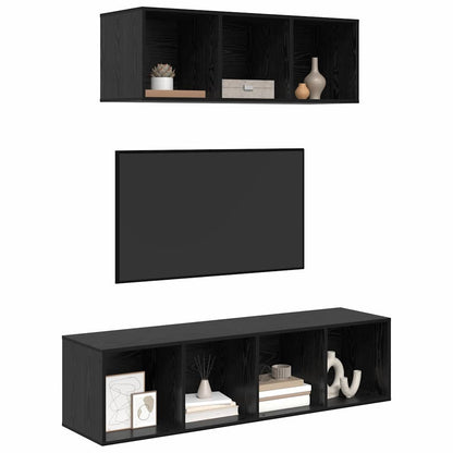 Conjunto De Mueble De Tv 2 Pcs Madera Contrachapada