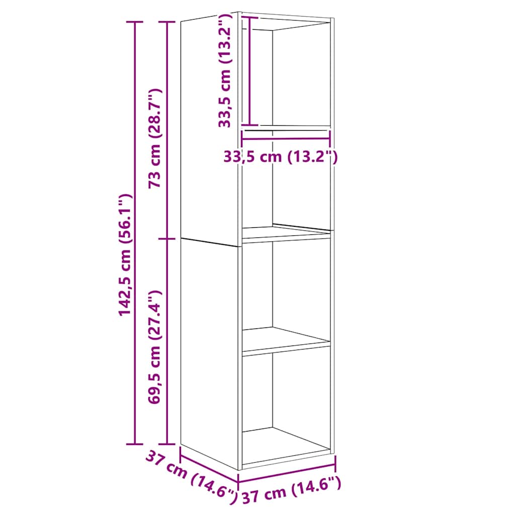Conjunto De Mueble De Tv 2 Pcs Madera Contrachapada