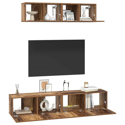 Conjunto De Mueble De Tv 4 Pcs