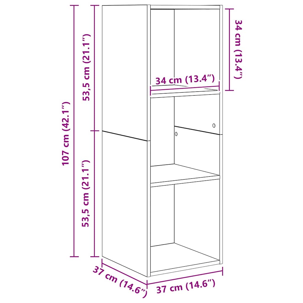 Conjunto De Mueble De Tv 3 Pcs Madera Contrachapada