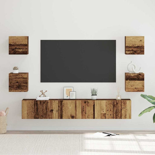 Conjunto De Mueble De Tv 7 Pcs