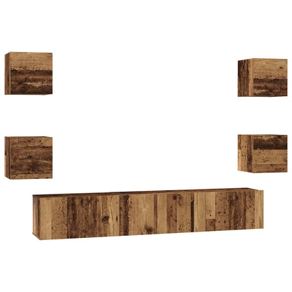 Conjunto De Mueble De Tv 7 Pcs