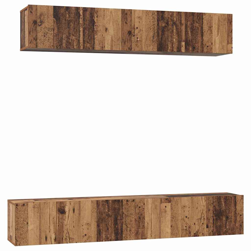 Conjunto De Mueble De Tv Montaje En La Pared 5 Pcs