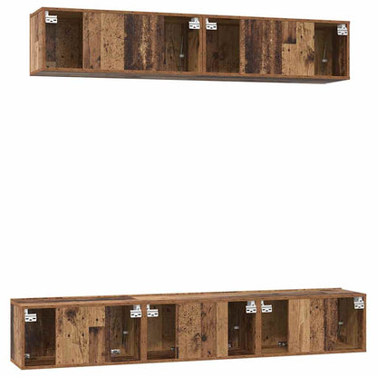 Conjunto De Mueble De Tv Montaje En La Pared 5 Pcs