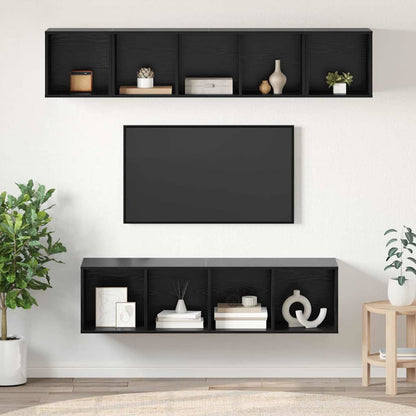 Conjunto De Mueble De Tv 4 Pcs Roble Artesanal
