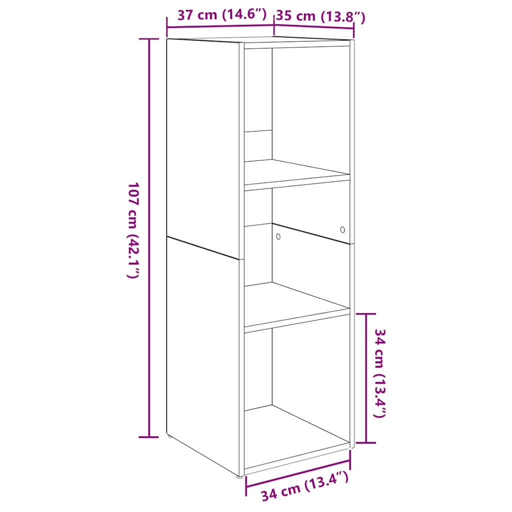 Conjunto De Mueble De Tv 4 Pcs 37 X 35 X 107 Cm