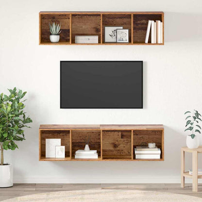 Conjunto De Mueble De Tv 2 Pcs 37 X 37 X 142,5 Cm
