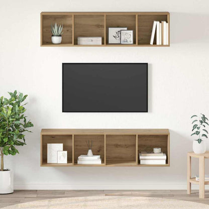 Conjunto De Mueble De Tv 2 Pcs 37 X 37 X 142,5 Cm