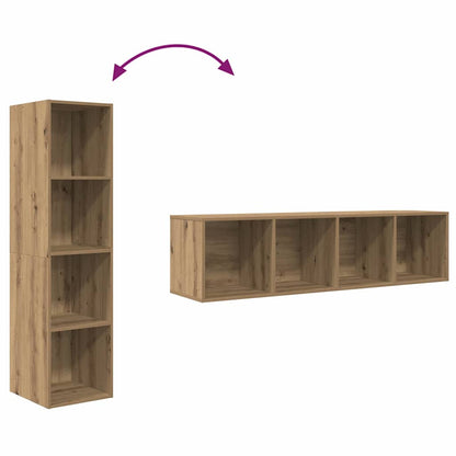 Conjunto De Mueble De Tv 2 Pcs Marrón 37 X 37 X 142,5 Cm