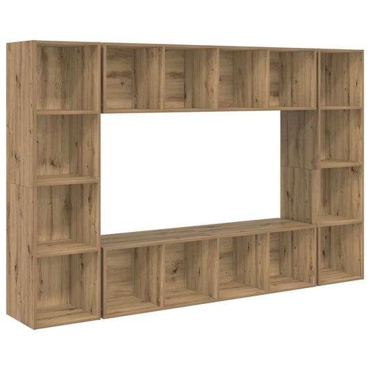 Conjunto De Mueble De Tv 4 Pcs Marrón 37 X 37 X 142,5 Cm