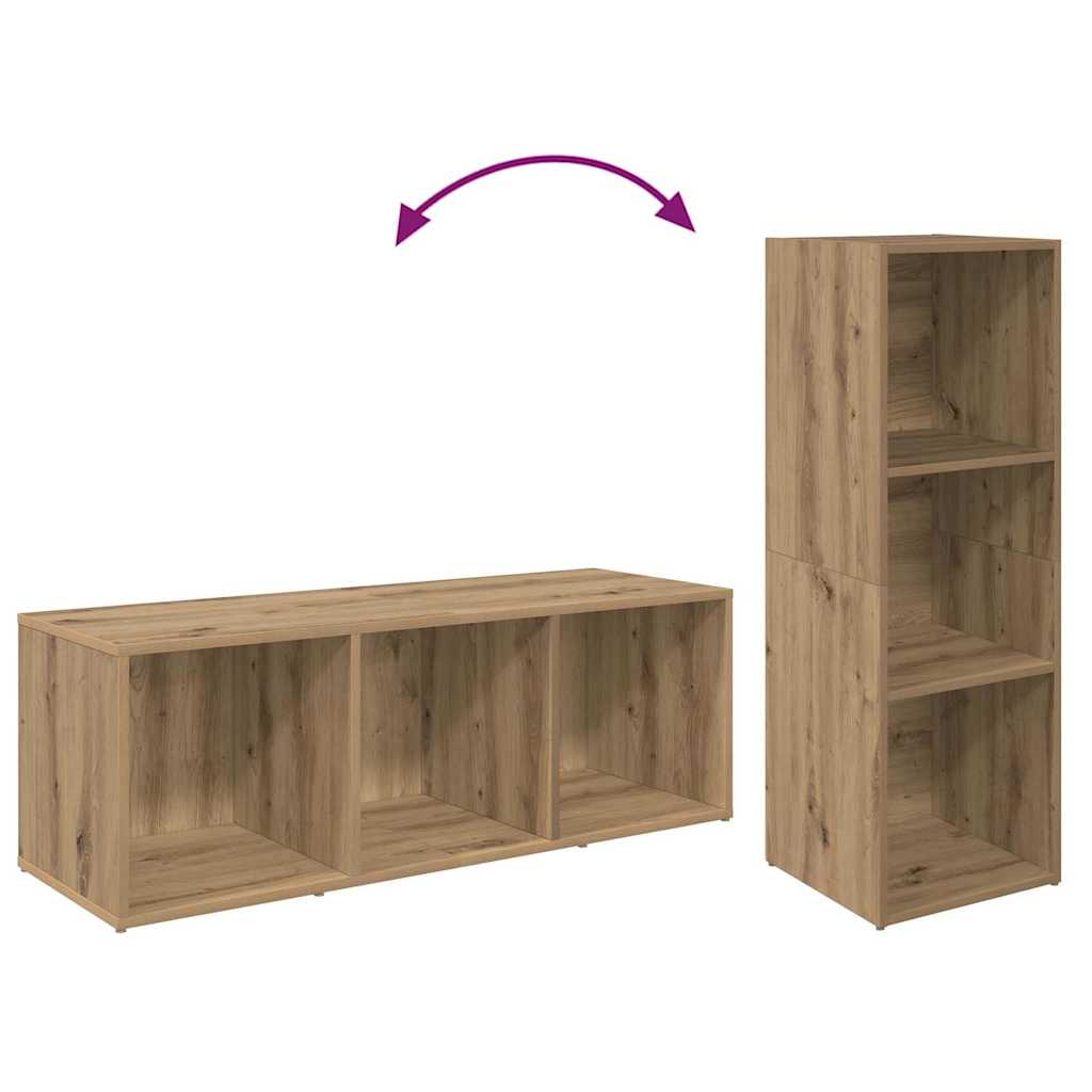 Conjunto De Mueble De Tv 3 Pcs Roble Artesanal 37 X 35 X 107 Cm