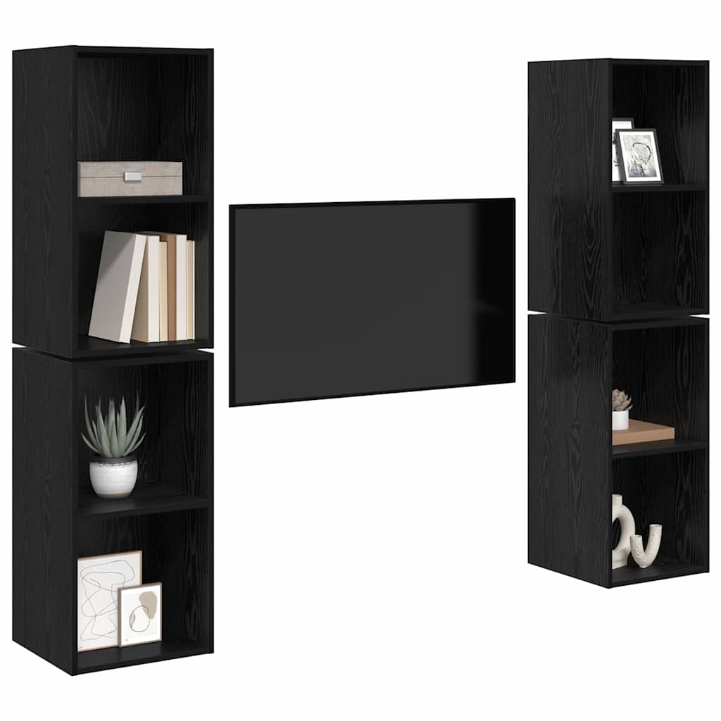 Conjunto De Mueble De Tv 4 Pcs 37 X 37 X 72 Cm