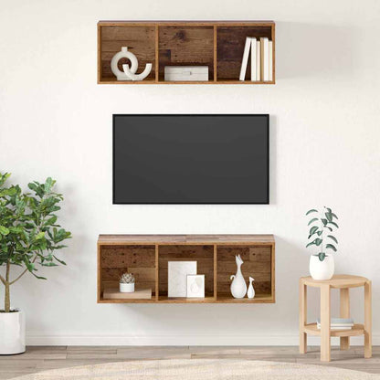 Conjunto De Mueble De Tv 2 Pcs 37 X 37 X 107 Cm