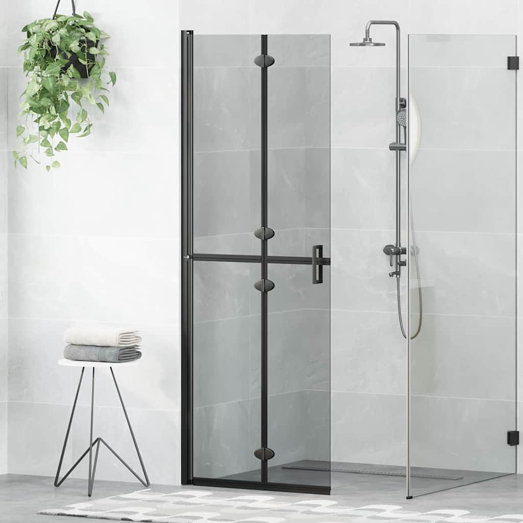 Mampara De Ducha Plegable Vidrio Esg Esmerilado