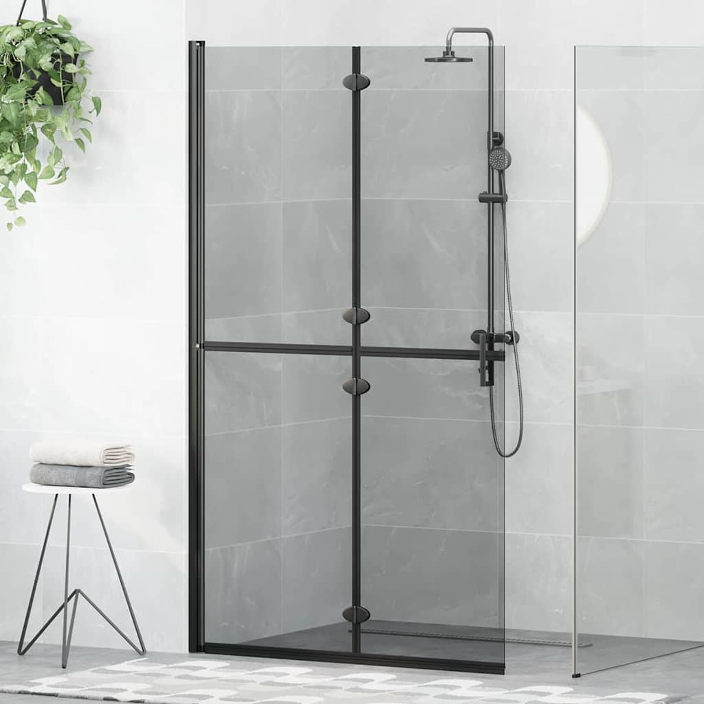 Mampara De Ducha Plegable Vidrio Esg Esmerilado