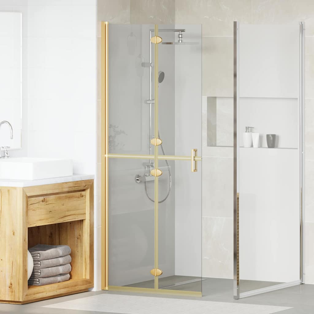 Mampara De Ducha Plegable Vidrio Esg Esmerilado