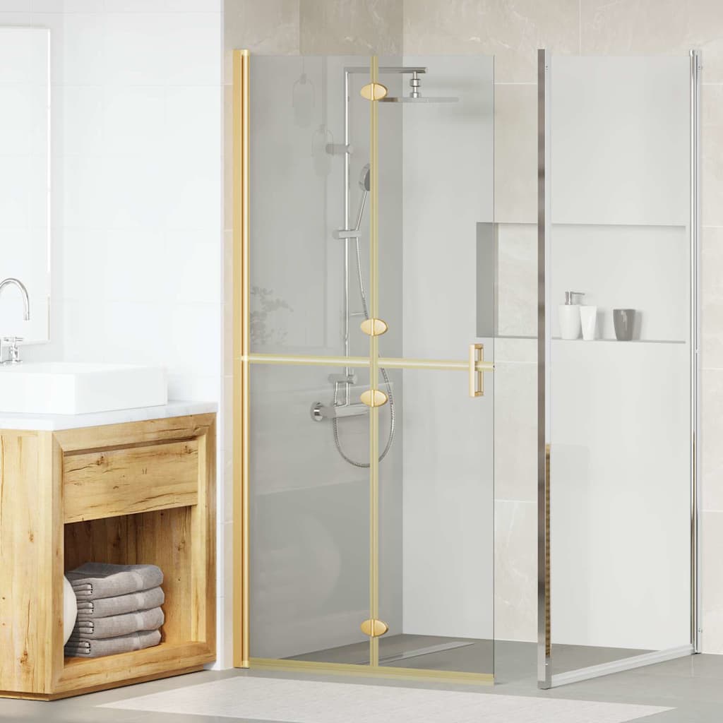 Mampara De Ducha Plegable Vidrio Esg Esmerilado