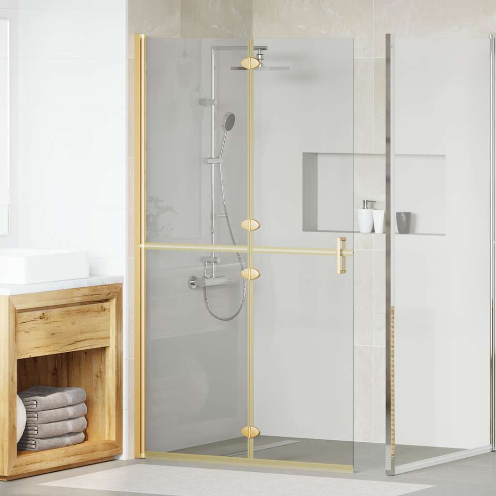Mampara De Ducha Plegable Vidrio Esg Esmerilado