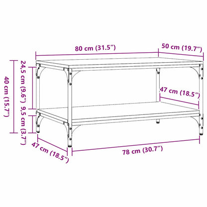 Mesa De Café 82 X 50 X 40 Cm Madera De Ingeniería