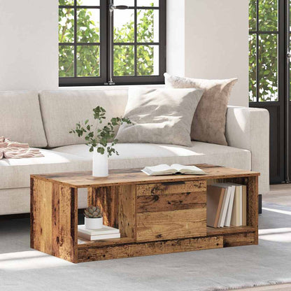 Mesa De Centro Madera De Ingeniería 102X50X36 Cm