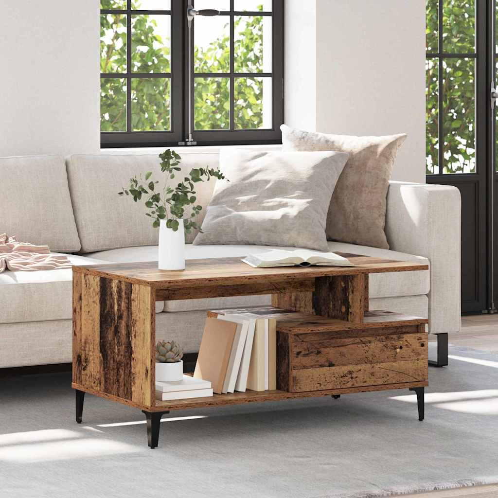 Mesa De Centro Madera Contrachapada 90X49X45 Cm