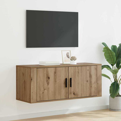 Mueble Para Tv Montado En La Pared Roble Artesanal