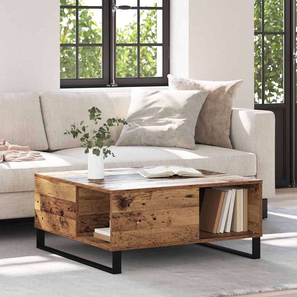 Mesa De Centro Madera Contrachapada 80X80X36,5 Cm
