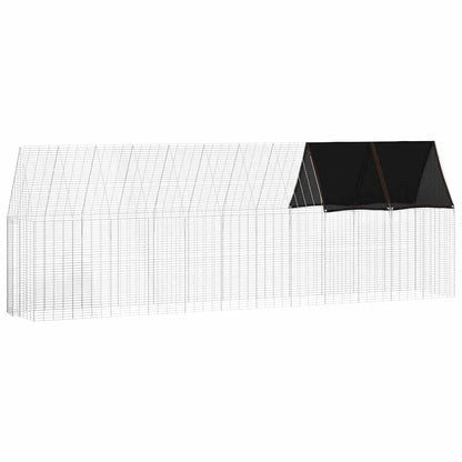Jaula Para Pollos 2 Pcs Plateado 600 X 100 X 210 Cm