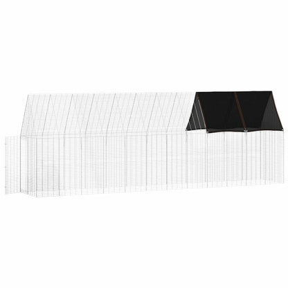 Jaula Para Pollos 2 Pcs Plateado 600 X 100 X 210 Cm
