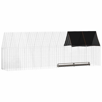 Jaula Para Pollos 2 Pcs Plateado 600 X 100 X 210 Cm