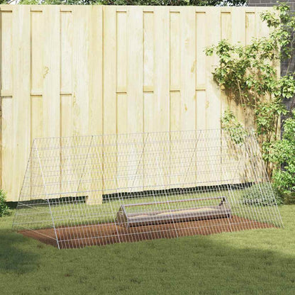 Jaula Para Pollos Plateado 430 X 100 X 85 Cm Acero Galvanizado