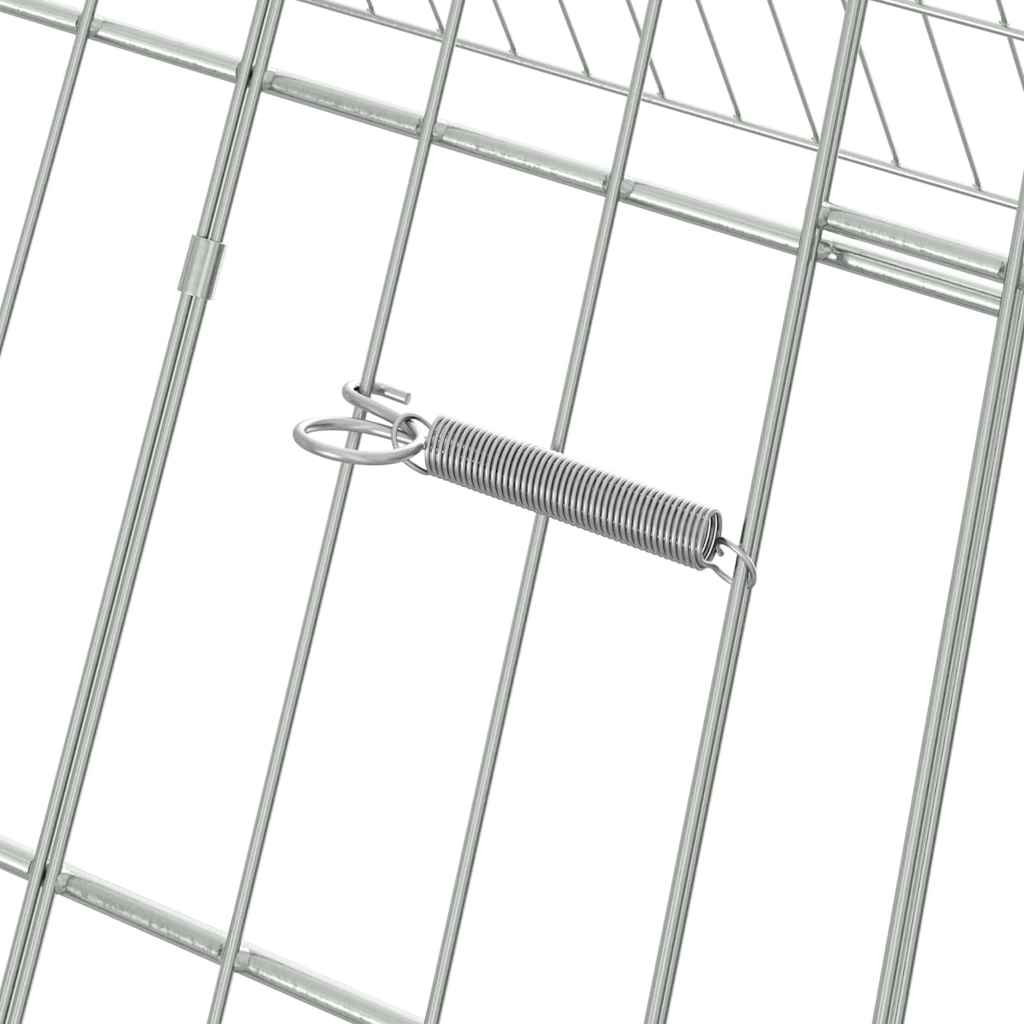 Jaula Para Pollos Plateado 430 X 100 X 85 Cm Acero Galvanizado