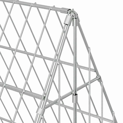 Jaula Para Pollos Plateado 430 X 100 X 85 Cm Acero Galvanizado