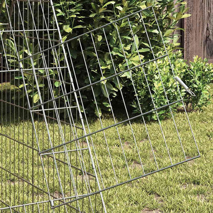 Jaula Para Pollos Plateado 430 X 100 X 85 Cm Acero Galvanizado