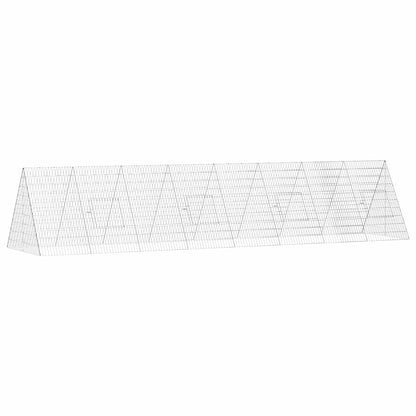 Jaula Para Pollos Plateado 430 X 100 X 85 Cm Acero Galvanizado