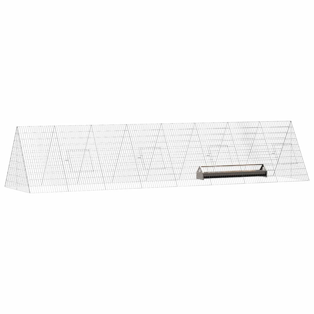 Jaula Para Pollos Plateado 430 X 100 X 85 Cm Acero Galvanizado