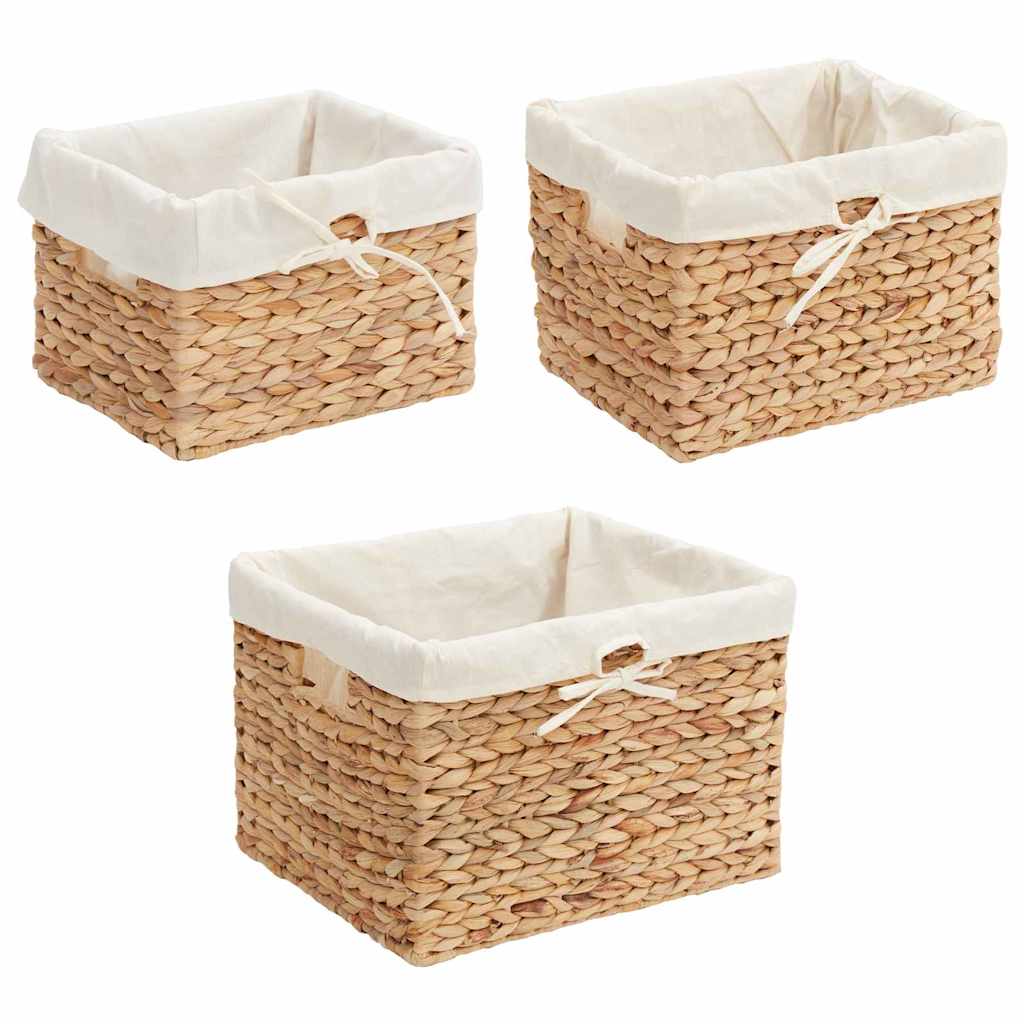 Cestas De Almacenamiento 3 Pcs Natural Jacinto De Agua