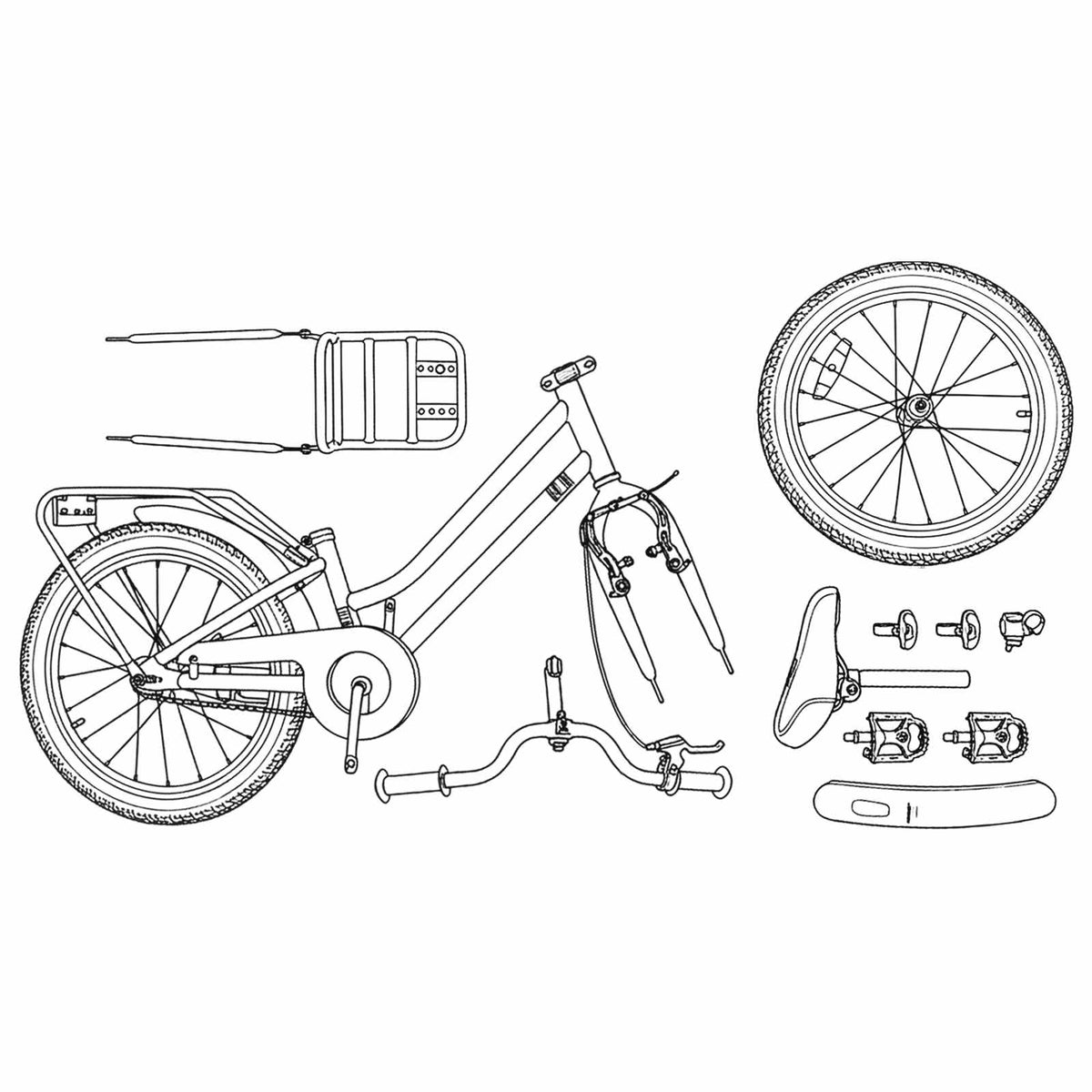 Bicicleta Infantil Para 6-11 Años Oscuro