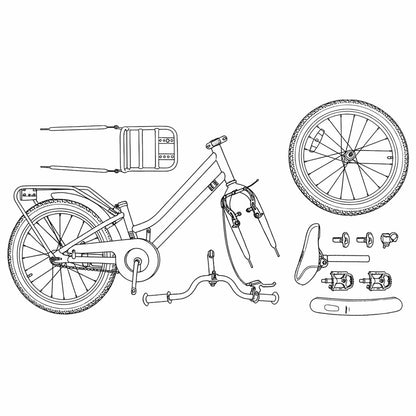 Bicicleta Infantil Para 6-11 Años Oscuro