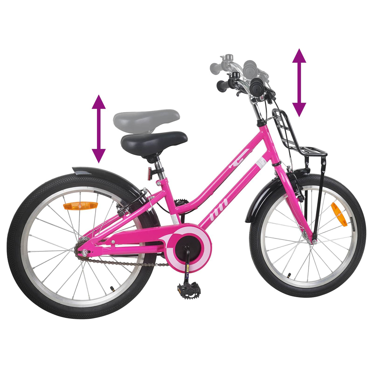 Bicicleta Infantil Para 6-11 Años Negro Rosa