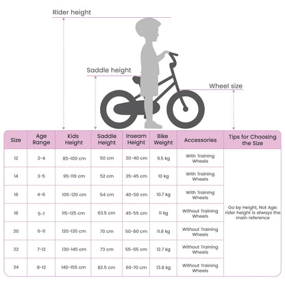 Bicicleta Infantil Para 6-11 Años Negro Rosa