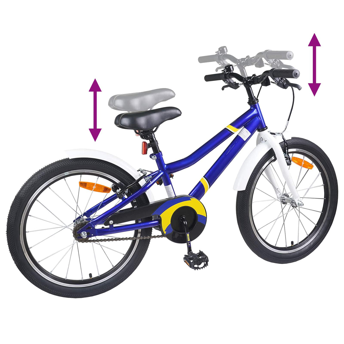 Bicicleta Infantil Para 8-12 Años Azul Y